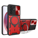 Samsung A37 5G Ring Kickstand Case w/ Camera Cover [Red]