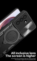 Samsung A37 5G Ring Kickstand Case w/ Camera Cover [Red]