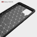 Samsung A42 Carbon Fibre TPU Case Slim Shockproof Cover