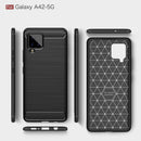 Samsung A42 Carbon Fibre TPU Case Slim Shockproof Cover