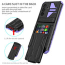 Samsung A56 5G Heavy Duty Kickstand Card Holder Case