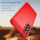 Samsung A57 5G Carbon Fibre TPU Case Slim Shockproof Cover Red