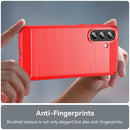 Samsung A57 5G Carbon Fibre TPU Case Slim Shockproof Cover Red