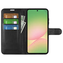 Wallet Case for Samsung Galaxy A57 5G – PU Leather Flip Cover with Card Holder & Stand [Black]