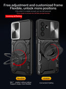 Samsung A57 5G  Ring Kickstand Case w/ Camera Cover [Black]
