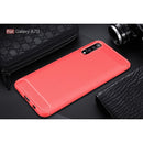 Samsung A70 Carbon Fibre TPU Case Slim Shockproof Cover Red