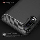 Samsung A70 Carbon Fibre TPU Case Slim Shockproof Cover Red