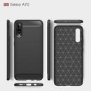 Samsung A70 Carbon Fibre TPU Case Slim Shockproof Cover Red