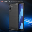 Samsung A70 Carbon Fibre TPU Case Slim Shockproof Cover Red