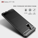 Samsung A71-5G Carbon Fibre TPU Case Slim Shockproof Cover