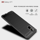 Samsung A71 Carbon Fibre TPU Case Slim Shockproof Cover Red