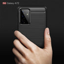Samsung A72 Carbon Fibre TPU Case Slim Shockproof Cover