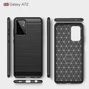 Samsung A72 Carbon Fibre TPU Case Slim Shockproof Cover