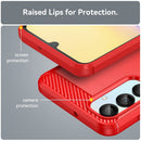 Samsung Galaxy A16 5G Carbon Fibre Brushed Case (Red) 5