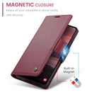 Samsung Galaxy A36 5G CaseMe Retro Wallet Case [Maroon] 10