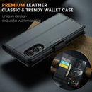 Samsung Galaxy S25 Edge CaseMe Retro Wallet Case [Black] 6