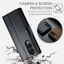 Samsung Galaxy S25 Edge CaseMe Retro Wallet Case [Black] 5