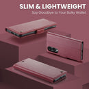 Samsung Galaxy S25 Edge CaseMe Retro Wallet Case [Maroon] 8