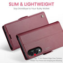 Samsung Galaxy S25 Edge CaseMe Retro Wallet Case [Maroon] 2