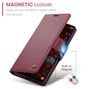 Samsung Galaxy S25FE CaseMe Retro Wallet Case [Maroon] 10