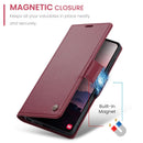 Samsung Galaxy S26 Ultra CaseMe Retro Wallet Case [Maroon]