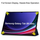 Samsung Galaxy Tab S10 Ultra Tri Fold PU Leather Case