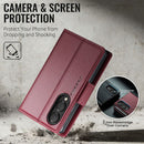 Samsung Galaxy Z Fold 8 CaseMe Retro Wallet Case [Maroon] 5