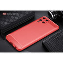 Samsung M32 Carbon Fibre TPU Case Slim Shockproof Cover Red
