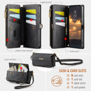 Samsung Galaxy S23 Plus Crossbody Case with Strap, Card Slots & Zipper Pocket [Black]