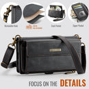 Samsung Galaxy S23 Crossbody Case with Strap, Card Slots & Zipper Pocket [Black]