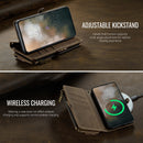 Samsung Galaxy S23 Crossbody Case with Strap, Card Slots & Zipper Pocket [Coffee]