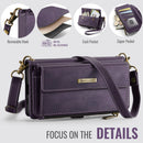 Samsung Galaxy S23 Plus Crossbody Case with Strap, Card Slots & Zipper Pocket [Purple]