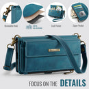 Samsung Galaxy S23 Crossbody Case with Strap, Card Slots & Zipper Pocket [Teal]
