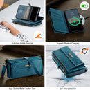 Samsung Galaxy S23 Crossbody Case with Strap, Card Slots & Zipper Pocket [Teal]