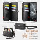Samsung Galaxy S23 Ultra Crossbody Case with Strap, Card Slots & Zipper Pocket [Black]