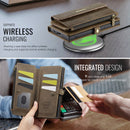 Samsung Galaxy S23 Ultra Crossbody Case with Strap, Card Slots & Zipper Pocket [Coffee]