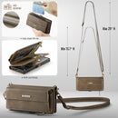 Samsung Galaxy S23 Ultra Crossbody Case with Strap, Card Slots & Zipper Pocket [Coffee]