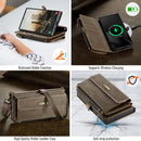 Samsung Galaxy S23 Ultra Crossbody Case with Strap, Card Slots & Zipper Pocket [Coffee]