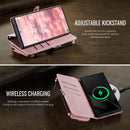 Samsung Galaxy S23 Ultra Crossbody Case with Strap, Card Slots & Zipper Pocket [Pink]