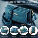 Samsung Galaxy S23 Ultra Crossbody Case with Strap, Card Slots & Zipper Pocket [Teal]