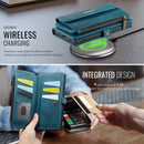 Samsung Galaxy S23 Ultra Crossbody Case with Strap, Card Slots & Zipper Pocket [Teal]