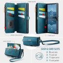 Samsung Galaxy S23 Ultra Crossbody Case with Strap, Card Slots & Zipper Pocket [Teal]