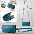 Samsung Galaxy S23 Ultra Crossbody Case with Strap, Card Slots & Zipper Pocket [Teal]