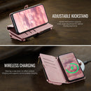 Samsung Galaxy S23 FE Crossbody Case with Strap, Card Slots & Zipper Pocket [Pink]