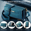 Samsung Galaxy S23 FE Crossbody Case with Strap, Card Slots & Zipper Pocket [Teal]