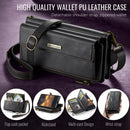 Samsung Galaxy S24 Plus Crossbody Case with Strap, Card Slots & Zipper Pocket [Black]