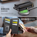 Samsung Galaxy S24 Plus Crossbody Case with Strap, Card Slots & Zipper Pocket [Black]