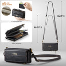 Samsung Galaxy S26 Crossbody Case with Strap, Card Slots & Zipper Pocket [Black]