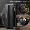 Samsung Galaxy S24 / S25 Crossbody Case with Strap, Card Slots & Zipper Pocket [Black]