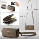 Samsung Galaxy S26 Crossbody Case with Strap, Card Slots & Zipper Pocket [Coffee]